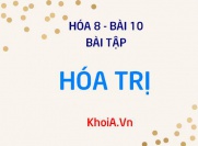 Bài tập quy tắc hóa trị, xác định hóa trị của một nguyên tố trong hợp chất và lập công thức hóa học - Hóa 8 bài 10